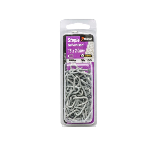 Paslode Galvanised Staple Nail 15mm 100g Double Ended Exterior Use - Auzzistore