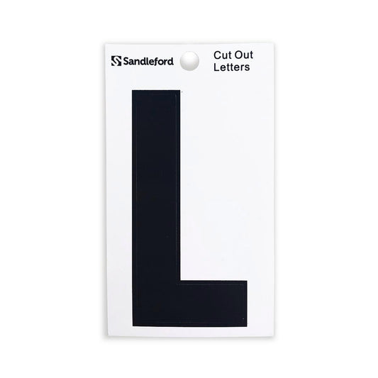 Sandleford 85mm Black Cut Out Self Adhesive House Letter L - Auzzistore