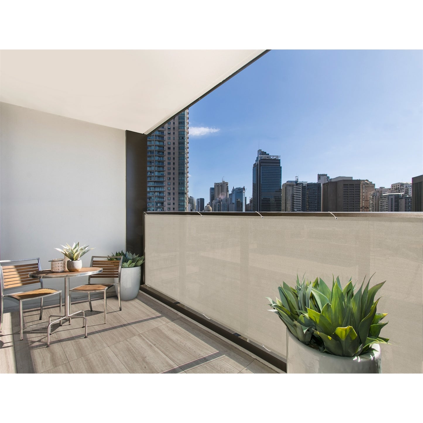 Pillar Products 0.9 x 6m 85% Surfmist Balcony Screen - Surfmist