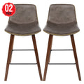 Artiss Cafe Barstool Wood Walnut 2 Pack