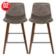 Artiss Cafe Barstool Wood Walnut 2 Pack
