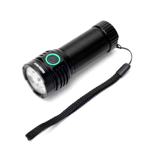 Swiss Tech 3500lm Rechargeable Compact Turbo Flashlight - 102mm x 41mm - Aluminium - 220m Beam Distance