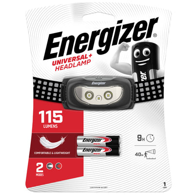 Energizer 100 Lumen Headlight Torch - 3 LED - Plastic - Comfortable Fit