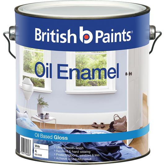 British Paints Enamel Paint - 4L - Synthetic Polymer - Gloss Finish - Auzzistore