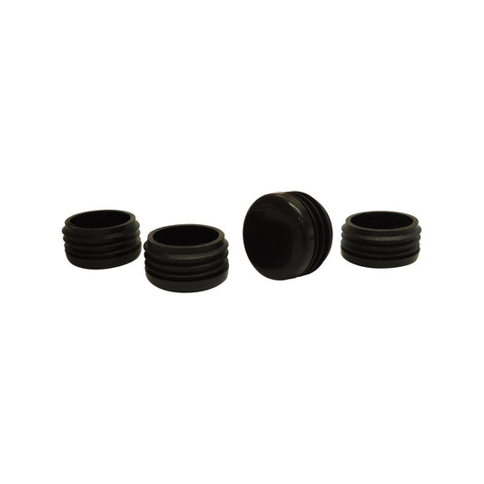 Surface Gard 32mm Black Round Plastic Internal Chair Tip 4 Pack - Auzzistore
