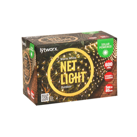 Lytworx Solar Net Lights - 0.8x5m - Copper - 600 LEDs - Outdoor Use - Auzzistore