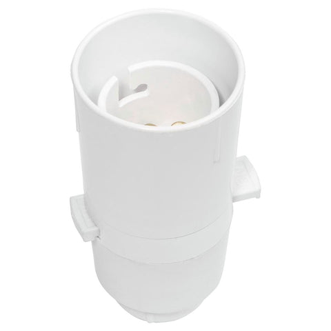 HPM Switched Lamp Holder - 1/2 Inch Brass Thread - White - Easy To Use - Auzzistore