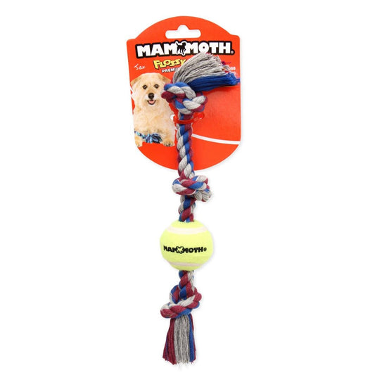 Mammoth 28cm 3 Knot Mini Ball Rope Dog Toy - Durable Tug Toy for Small Dogs