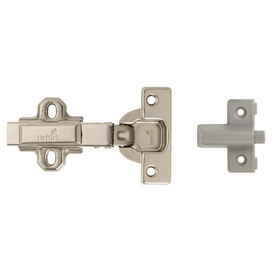 Kaboodle Push To Open Door Hinge - 1 Pair - Nickel Plated - Easy Install