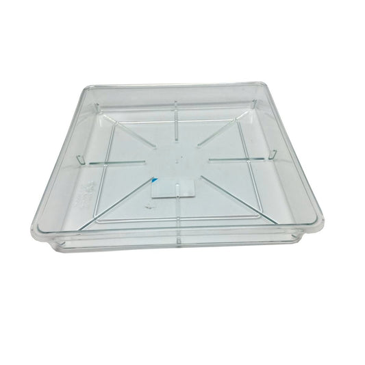 Eden Clear Porto Planter Square Saucer 330mm Polypropylene Lightweight - Auzzistore