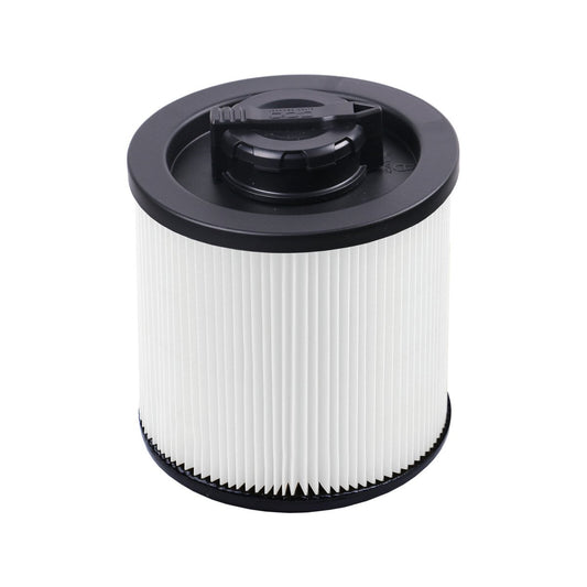 Dewalt 15L Wet and Dry Vacuum Cartridge Filter - 5 Micron Filtration - White - Auzzistore