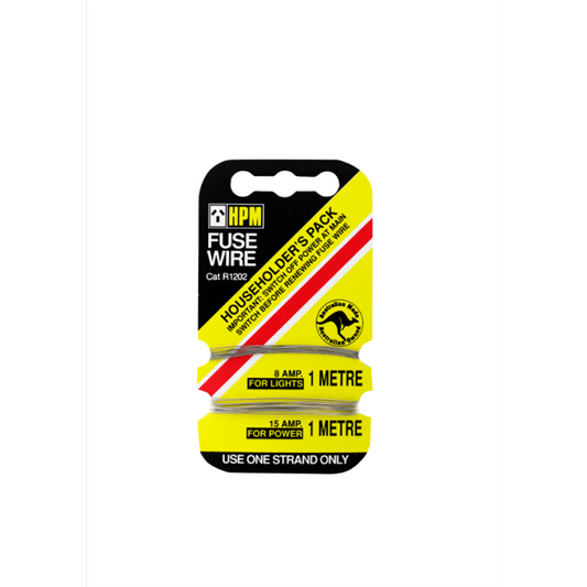 Hpm Fuse Wire Card - 8Amp 16Amp - 1 Metre Wire - Easy To Replace - Auzzistore