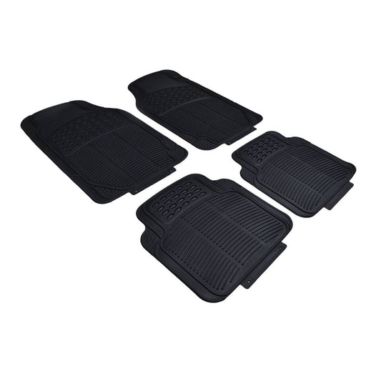 All Set Black PVC Car Floor Mat 4 Piece - Universal Fit - Heavy-Duty Protection - 430mm x 705mm – view 2