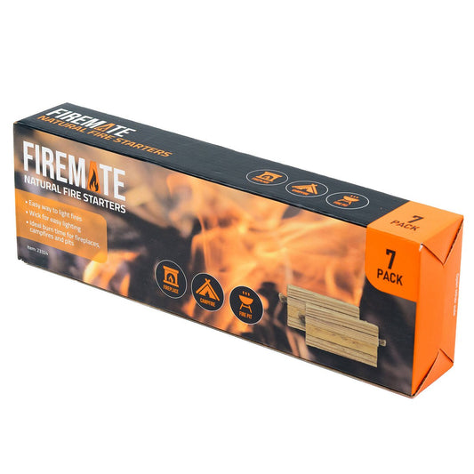 Firemate Natural Fire Starters 7 Pack - Easy Lighting - Non-Toxic - 80mm x 41mm x 41mm - Auzzistore
