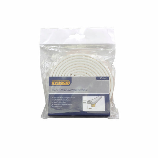 Syneco D Type Door Seal - 9mm Wide - EPDM Rubber - Noise Reduction – view 2 - Auzzistore