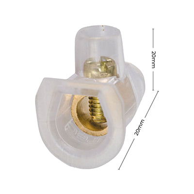 Deta 40 Amp Screw Connector - 8 Pack - Brass Polycarbonate - Durable