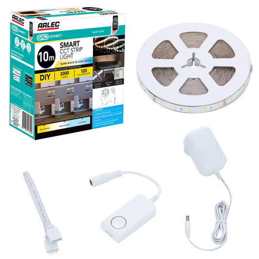 Arlec 10m Smart CCT Strip Light - 2000 Lumens - Adjustable Brightness - Auzzistore