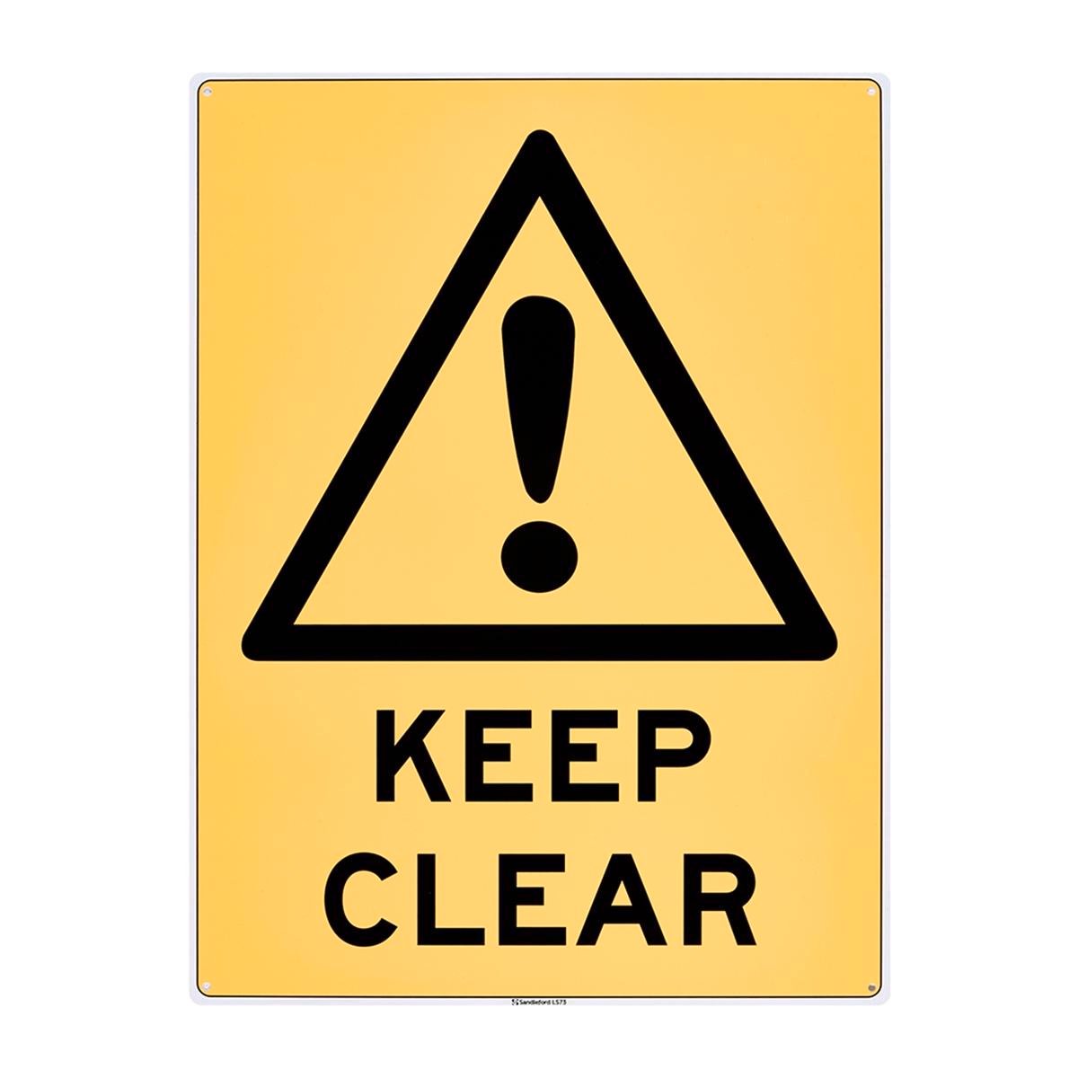 Sandleford Keep Clear Sign 450x600mm Polypropylene Durable Outdoor