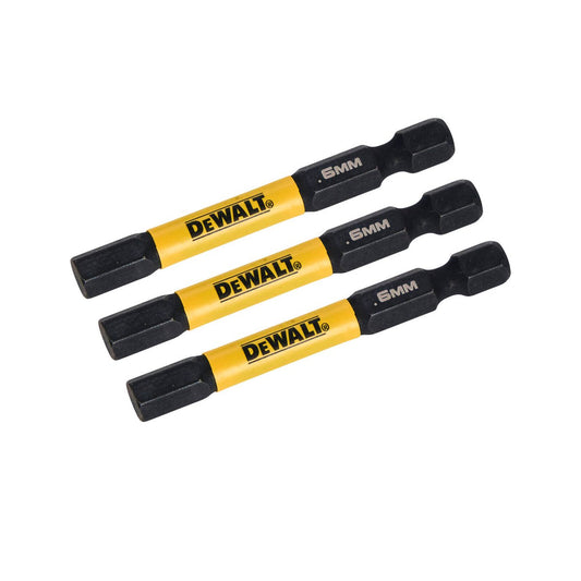 Dewalt Flextorq Screwdriver Bit - 57mm Hex6 - 3 Pack - Durable & Impact-Ready - Auzzistore