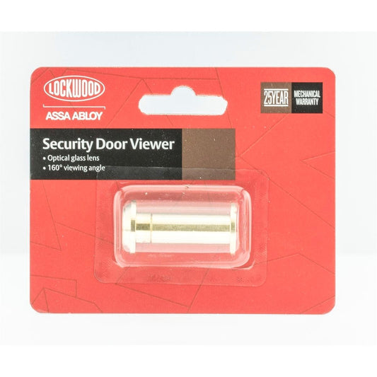 Lockwood Door Viewer 160° Polished Brass 50mm Fire Resistant - Auzzistore