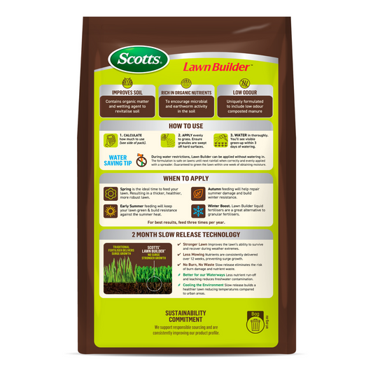 Scotts Lawn Builder - 4kg - Granular - Slow Release + Organics – view 2 - Auzzistore
