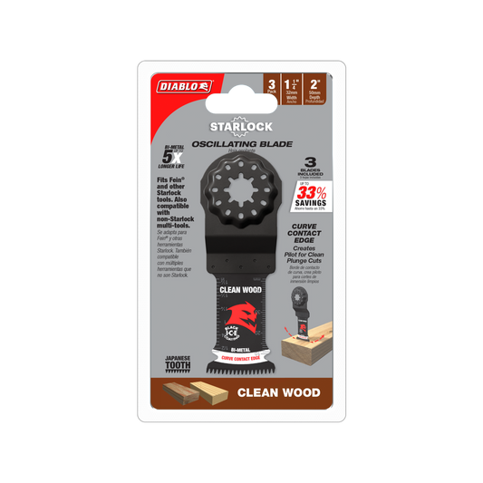 Diablo 32mm Bi-Metal Multi Tool Blades - Clean Wood - 3 Pack - Durable - Auzzistore