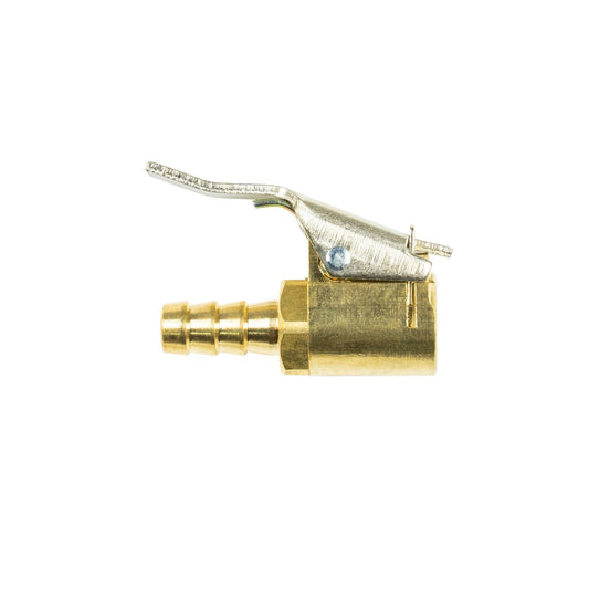 Jflex Chuck Single Straight Clip On - 6mm (1/4") Hose Tail - Non-Sealing Tyre Inflation