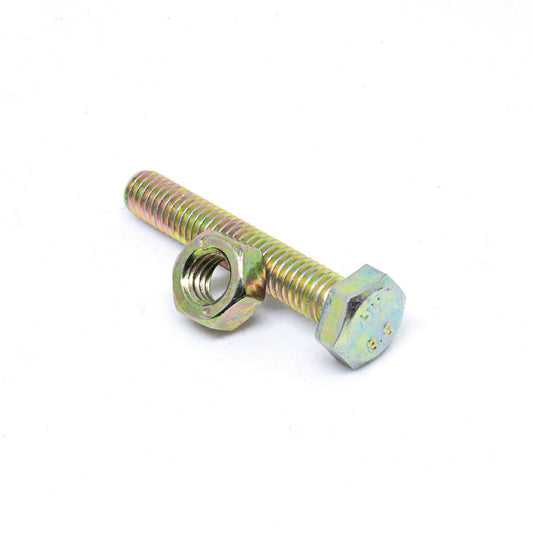 Pinnacle Hex Bolt & Nut - 1/2 x 2" - Yellow Zinc - High Tensile - 6 Pack - Auzzistore