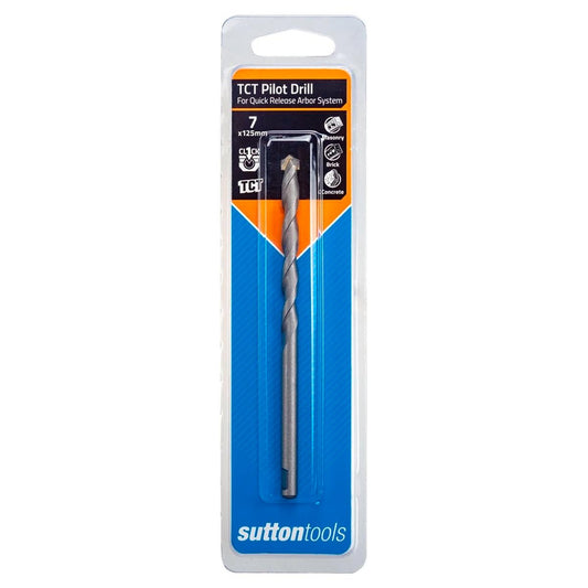 Sutton Tools Quick Release Holesaw Tct Pilot Drill 7 x 125mm Blue - Auzzistore
