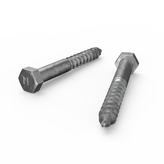 Zenith Hot Dip Galvanised Hex Head Coach Screws M12 x 100mm Each - Auzzistore