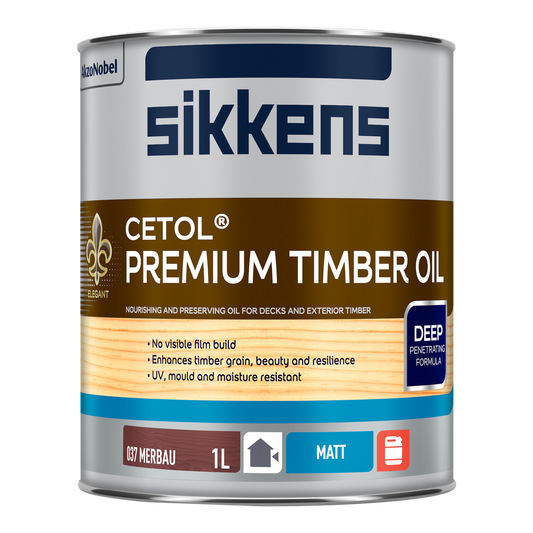 Sikkens Cetol Premium Timber Oil 1L Natural Merbau - Nourishing & Protecting - Auzzistore