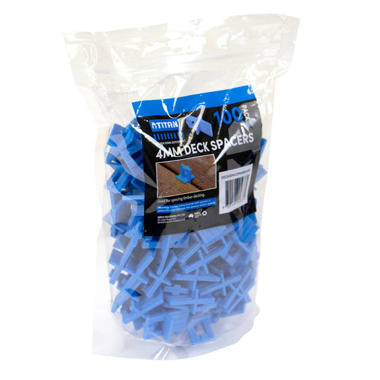 Titan 4mm Blue Deck Spacers - 100 Pack - Durable Plastic - Reusable – view 2 - Auzzistore
