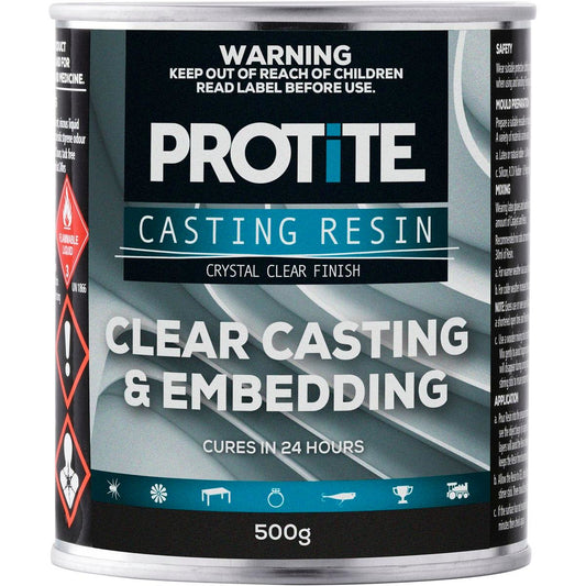 Protite Clear Casting Fibreglass Resin 500g Easy To Use - Auzzistore