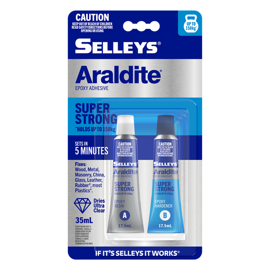 Selleys Araldite Super Strong Epoxy Adhesive 35ml - Fast Setting - Clear