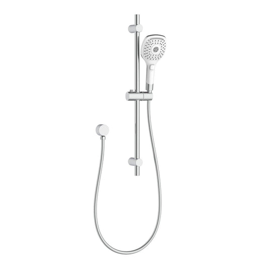 Mondella Cadenza Chrome 3 Function Adjustable Rail Shower Set 127mm x 678mm - WELS 3 Star 9L/min - Lead-Free
