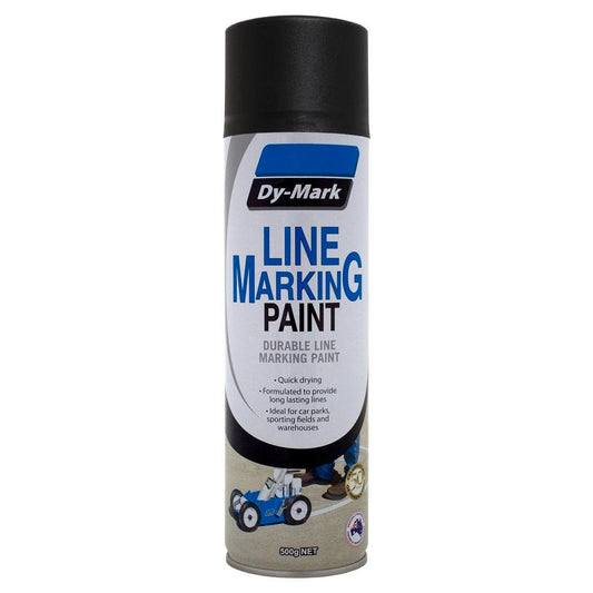 Dy-Mark Black Line Marking Spray Paint 500g Acrylic Fast Drying - Auzzistore