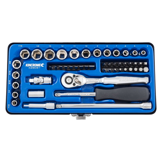 Kincrome Socket Set - 50 Piece - Chrome Vanadium Steel - Ratcheting – view 2 - Auzzistore