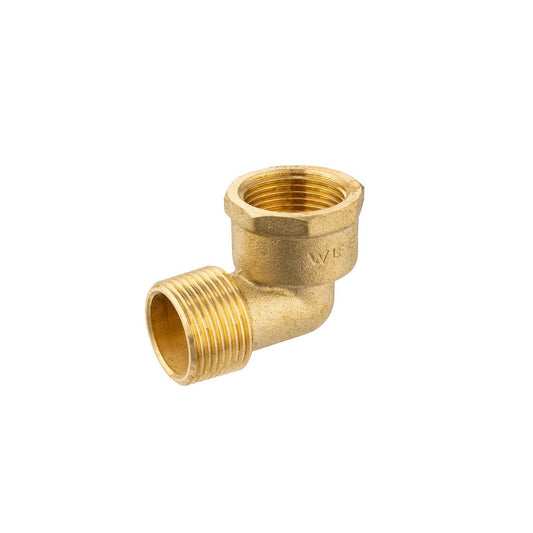 Brasshards 15mm Brass Male Female Threaded Elbow - Lead-Free - 90° Jointing - Auzzistore