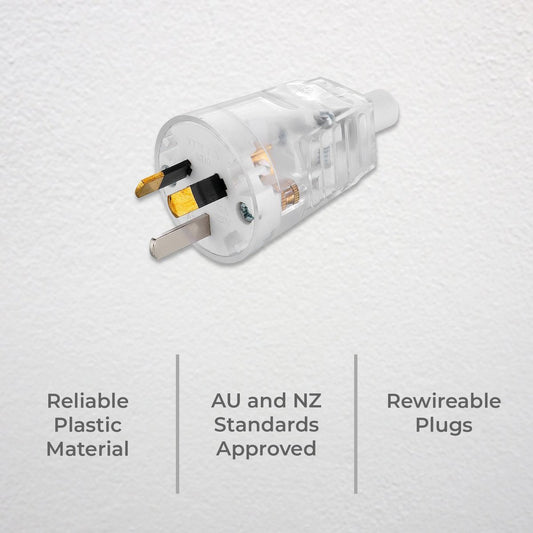 Deta Heavy Duty Rewireable Plug - 10A - Plastic - Rear Entry – view 2 - Auzzistore