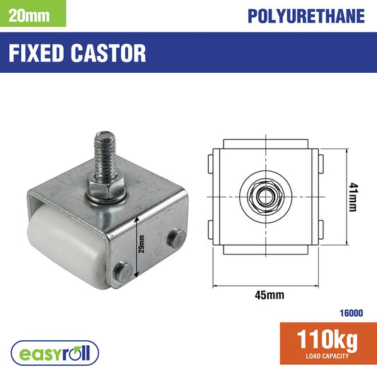 Easyroll Appliance Castor - 29mm - Polypropylene - 110kg Load Capacity – view 2 - Auzzistore
