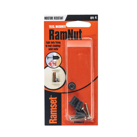 Ramset Ramnut Anchor 1 8 x 4mm Rubber Brass 4 Pack Moisture Resistant - Auzzistore