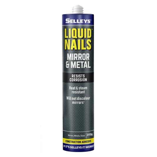 Selleys Liquid Nails 310g Mirror Metal Glass Adhesive - Silicone Polymer - Strong Bond