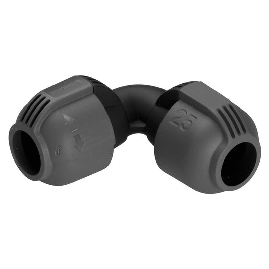 Gardena 25mm Pipeline Elbow - Connector - 90° Angle - Black - Auzzistore