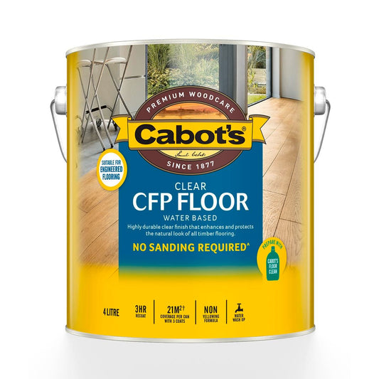 Cabot S 4L Water Based Matt CFP Floor - Durable Polyurethane Finish - Auzzistore