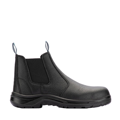 Bata Men’s Black Cobra Pull On Safety Boot UK Size 10 - Steel Toe - Slip Resistant