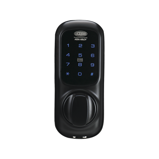 Lockwood 001touch Plus Smart Deadlatch - Matt Black - Auto Unlock - DoorSense™