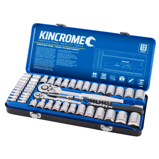 Kincrome Socket Set - 69 Piece - Chrome Vanadium Steel - Metric & Imperial - Auzzistore