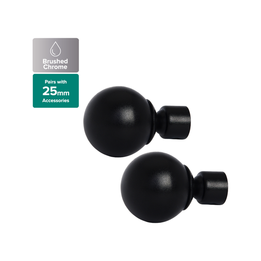 Pillar Ball Finial - 58mm - Aluminium - Black Finish - 2 Pack – view 2 - Auzzistore