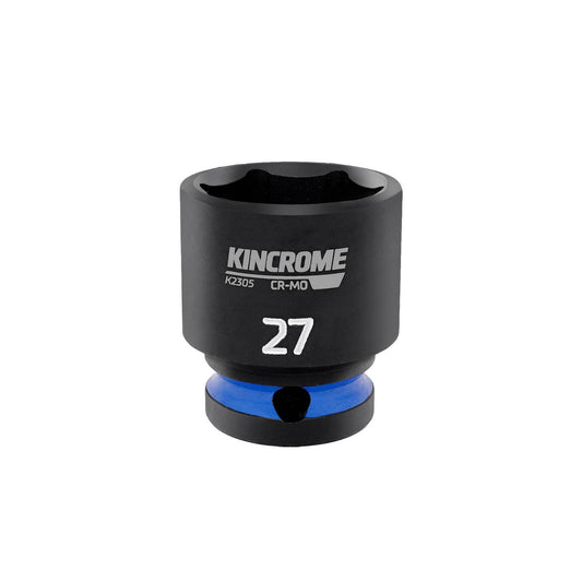Kincrome 27mm Impact Socket - Chrome Molybdenum Steel - Rust Resistant