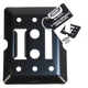 Grunt E Track Versatile Fixing Plate - 130mm x 14mm x 160mm - Black - 550kg Capacity